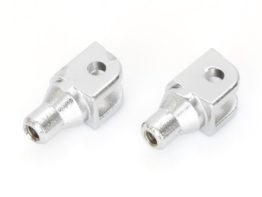 Front Footpeg Mounts - Chrome. Fits Honda & Suzuki.