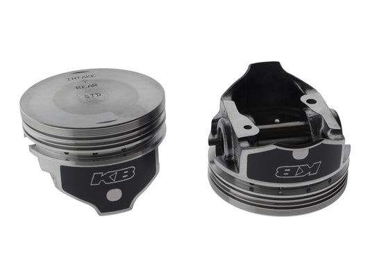 Std Flat Top Pistons with 9.1:1 Compression Ratio. Fits Sportster 1986-2003 with Big Bore 883cc to 1200cc Conversion.