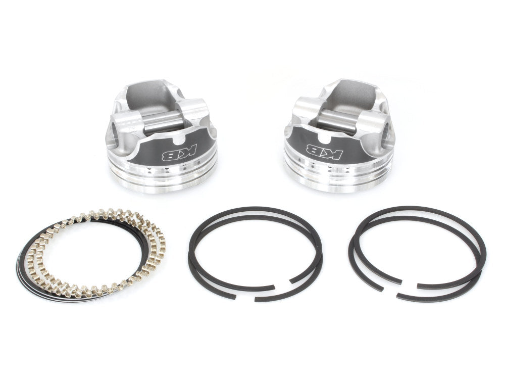 +.010in. Dome Top Pistons with 9.5:1 Compression Ratio. Fits Big Twin 1984-1999.