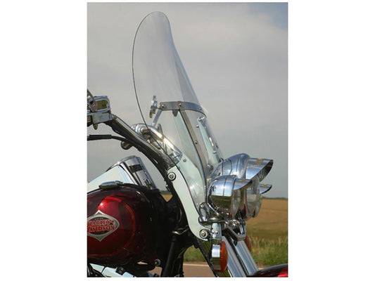 20in. Billboard Flare Windshield - Tinted. Fits FL Softail 2000-2017 and Freewheeler Trike 2017up