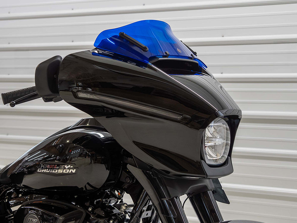 6.5in. Flare Kolor Windshield - Blue. Fits CVO Street Glide 2023up & Street Glide 2024up