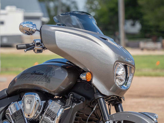 9in. Flare Windshield - Dark Smoke. Fits Indian Chieftain PowerPlus & Roadmaster PowerPlus 2025up