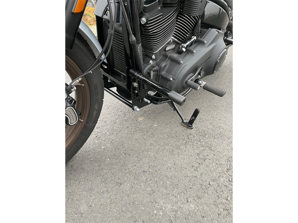 Front Engine Guard Crash Bar - Black. Fits Softail 2018-2024 With Mid Mounts