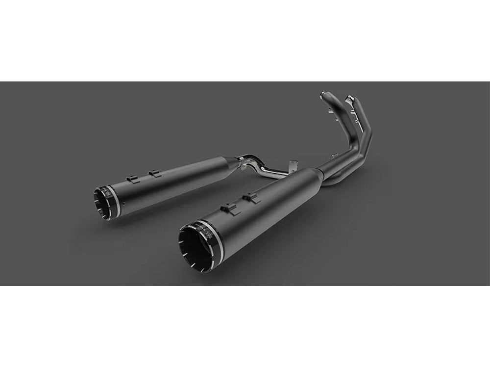 Dominator 2-into-2 Dual Exhaust - Black Headers with Black 4.5in. Mufflers. Fits Touring 2017up