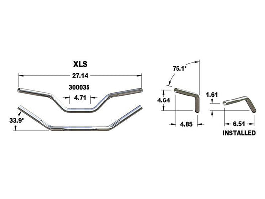 1in. XLS Roadster Style Handlebar - Chrome.