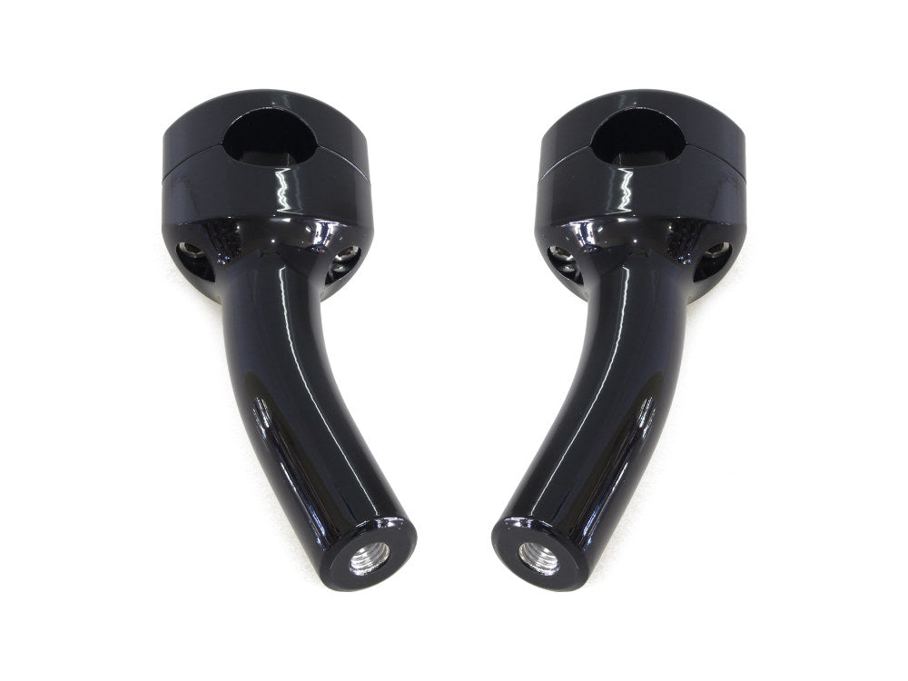 5.5in. Pullback Two Piece Riser Kit - Gloss Black. Fits 1-1/4in. Handlebar