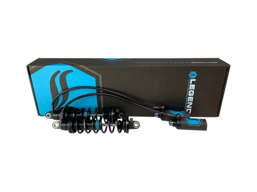 Revo ARC Remote Reservoir Suspension. 13in. Adjustable, Heavy Duty Spring Rate, Rear Shock Absorbers - Black. Fits Touring 2014up. Note: 14? Revo-ARC is not compatible with 2023/2024 CVO Road Glide, CVO Road Glide ST, and CVO Street Glide
