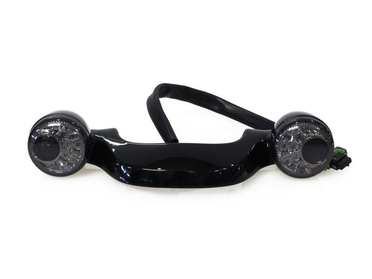 Gloss Black LED Rear Turn Signal Lightbar with Smoke Lenses. Fits Most Touring 2014-2024