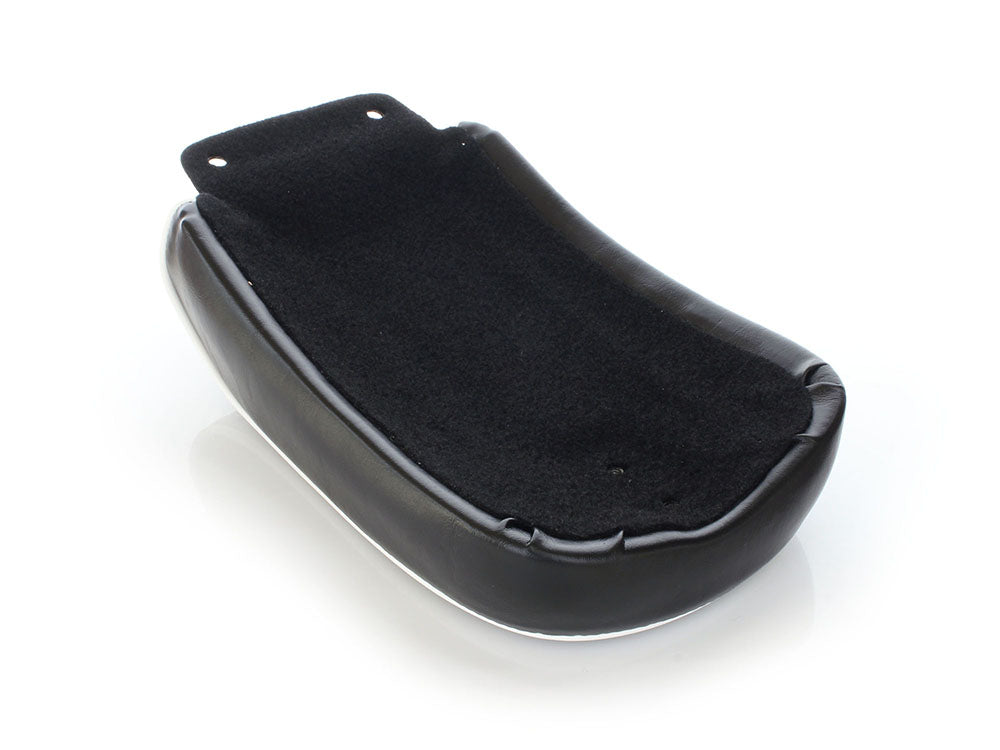 Bare Bones Pillion Pad with White Stitching & White Piping. Fits Softail 2008-2017 with 150 OEM Rear Tyre.