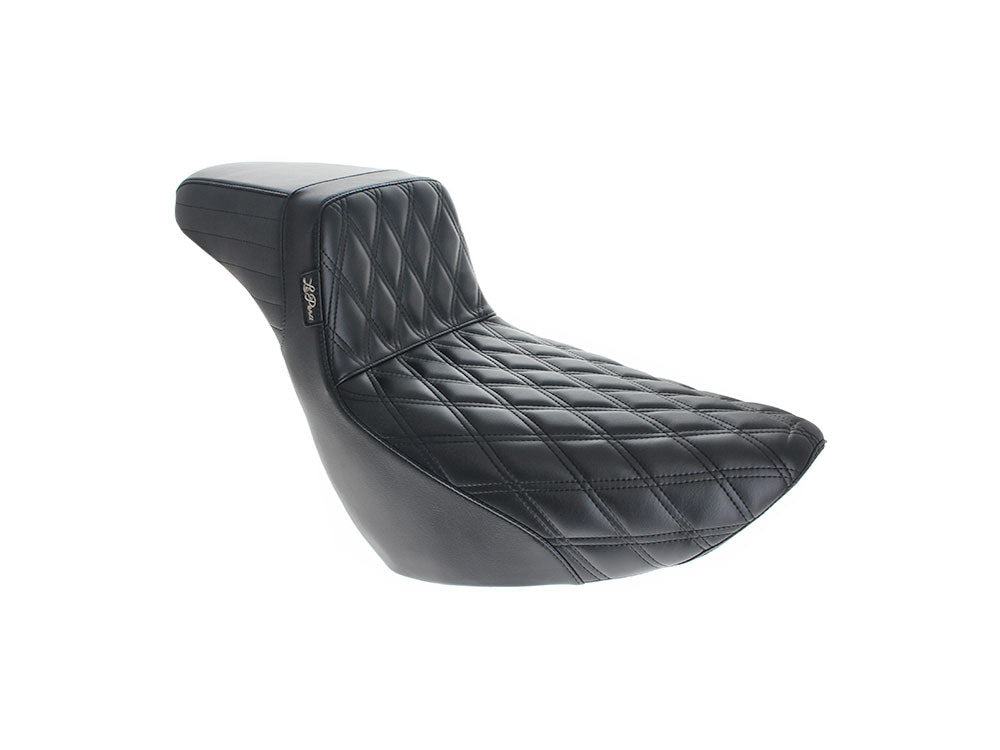 Kickflip Daddy Long Legs Dual Seat with Black Double Diamond Stitch - Extended Reach. Fits Sport Glide & Low Rider 2018up & Low Rider S 2020up.