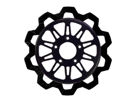 11.5in. Rear Omega Bow-Tie Disc Rotor - Black Band & Black Carrier. Fits Big Twin 2000up & Sportster 2000-2010.