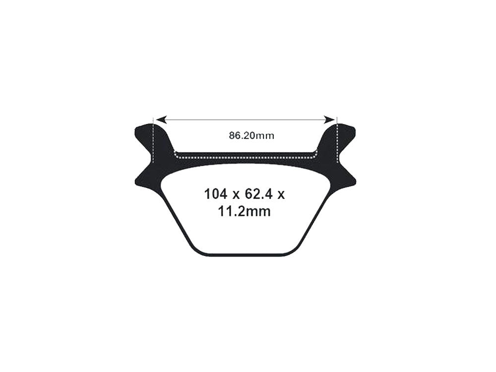 Z-Plus Brake Pads. Fits Rear on Sportster 1987-1999 & Big Twin 1987-1999.
