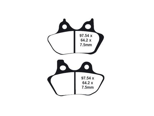 Z-Plus Brake Pads. Fits Front & Rear on Sportster 2000-2003, Big Twin 2000-2007 & V-Rod 2002-2005.