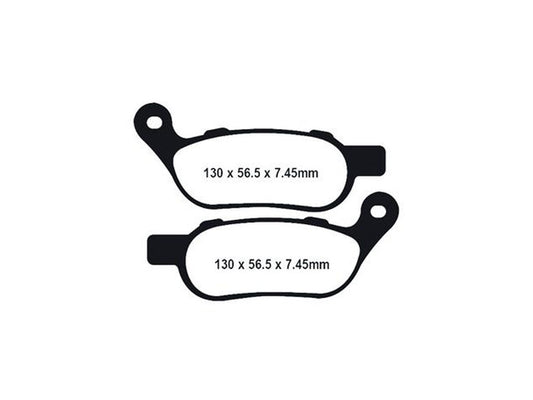 Z-Plus Brake Pads. Fits Rear on Dyna & Softail 2008-2017.