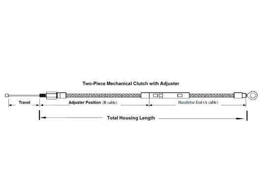 67in. Clutch Cable - Sterling Chromite. Fits Sportster 2004-2021