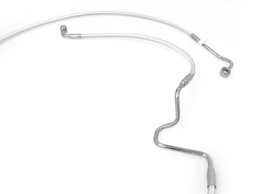 +2in. Over Length Lower Front Brake Line - Sterling Chromite. Fits Touring 2014-2023