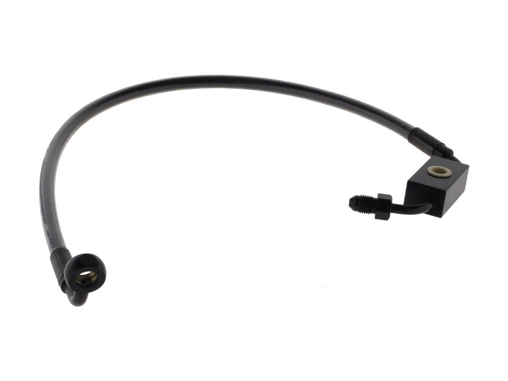 Stock Length Lower Front Brake Line - Black Pearl. Fits Dyna Switchback 2012-2016