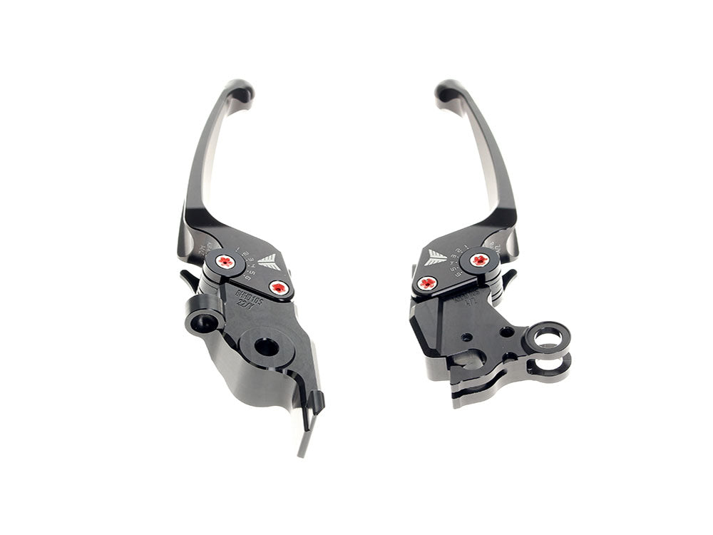 Adjustable Levers - Black. Fits CVO Touring 2023up & Street Glide & Road Glide 2024up