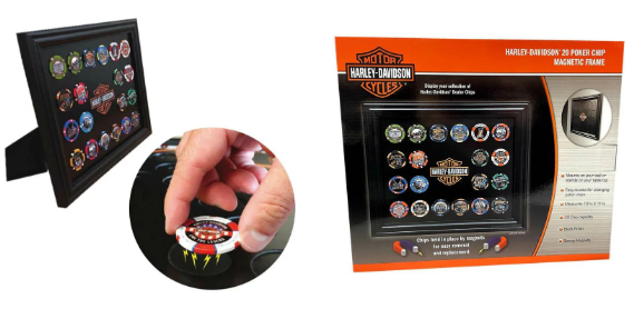 Harley-Davidson Magnetic 20 Poker Chip Frame