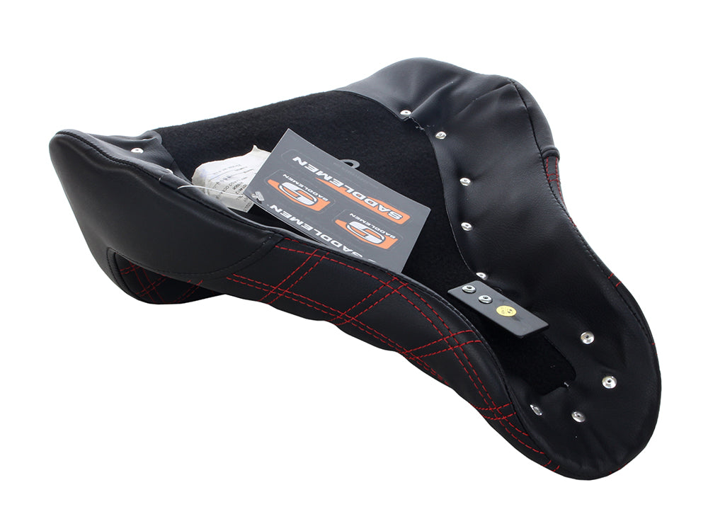 Renegade LS Solo Seat with Red Double Diamond Lattice Stitch. Fits Breakout 2013-2017.