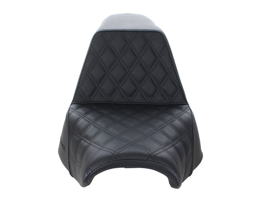 Step-Up Front LS Dual Seat with Black Double Diamond Lattice Stitch. Fits Breakout 2018-2022