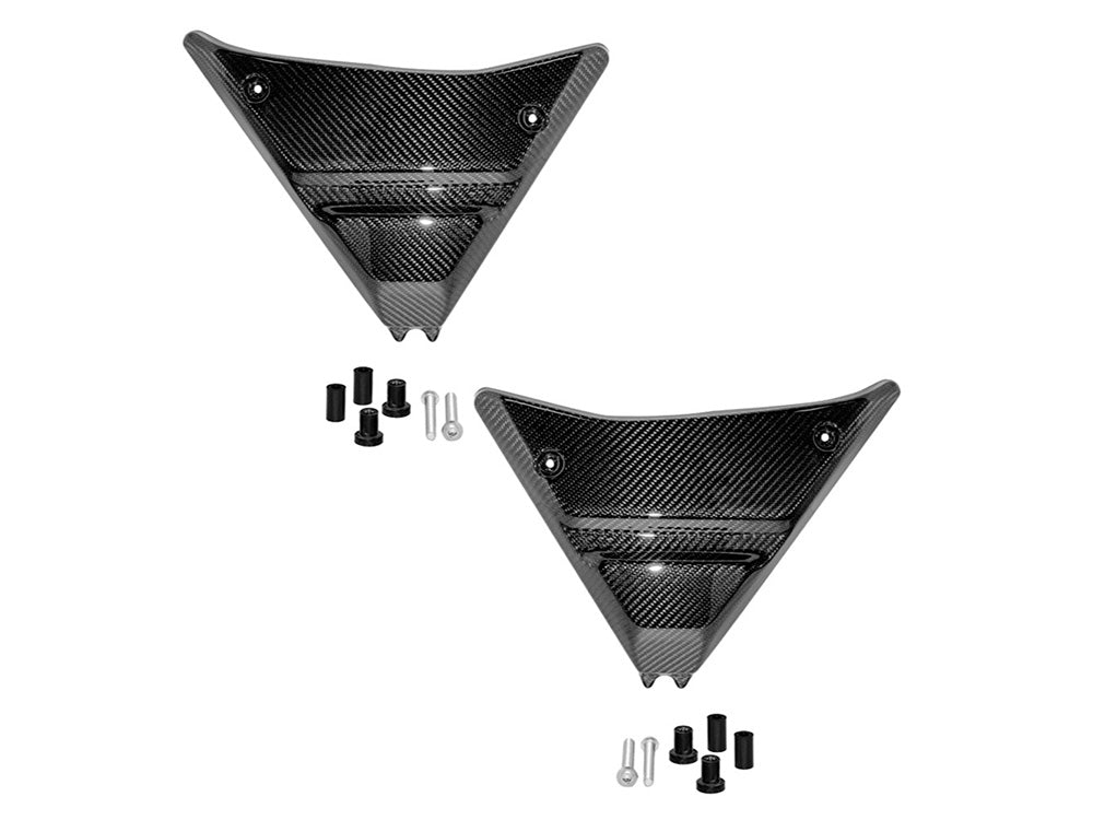 Carbon Side Covers - Gloss Finish. Fits FXR 1982-1994