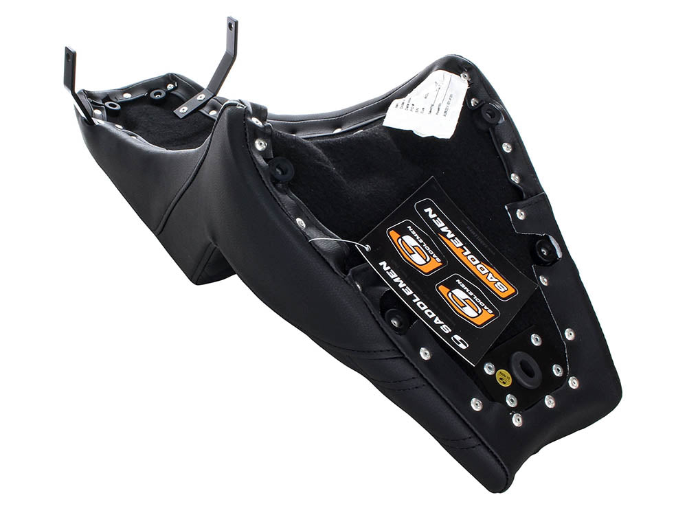 Step-Up LS Dual Seat with Black Double Diamond Lattice Stitch. Fits Scout Bobber 2018-2024