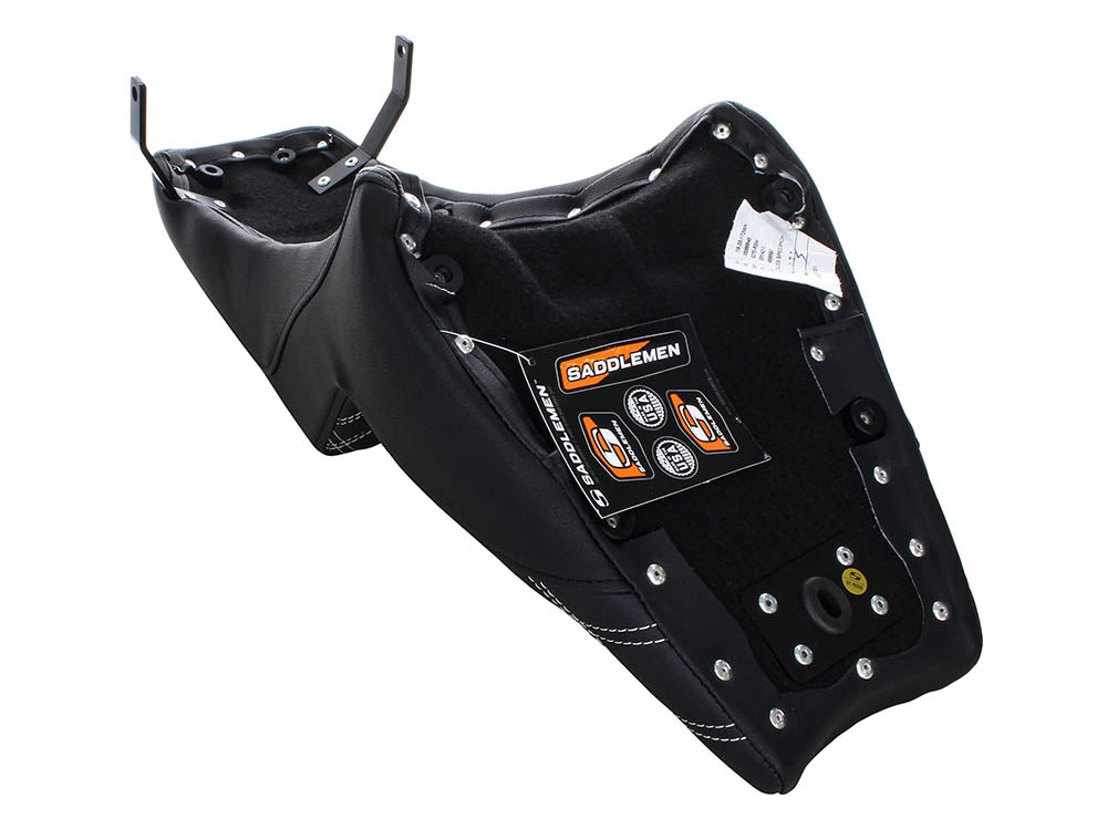 Step-Up LS Dual with Seat White Double Diamond Lattice Stitch. Fits Scout Bobber 2018-2024