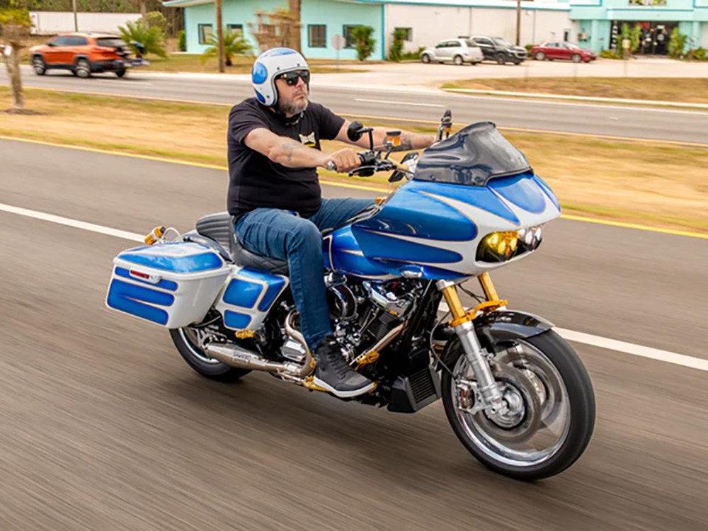 Shorty 2-into-1 Exhaust with Welded End Cap - Stainless Steel. Fits Touring 2017up.