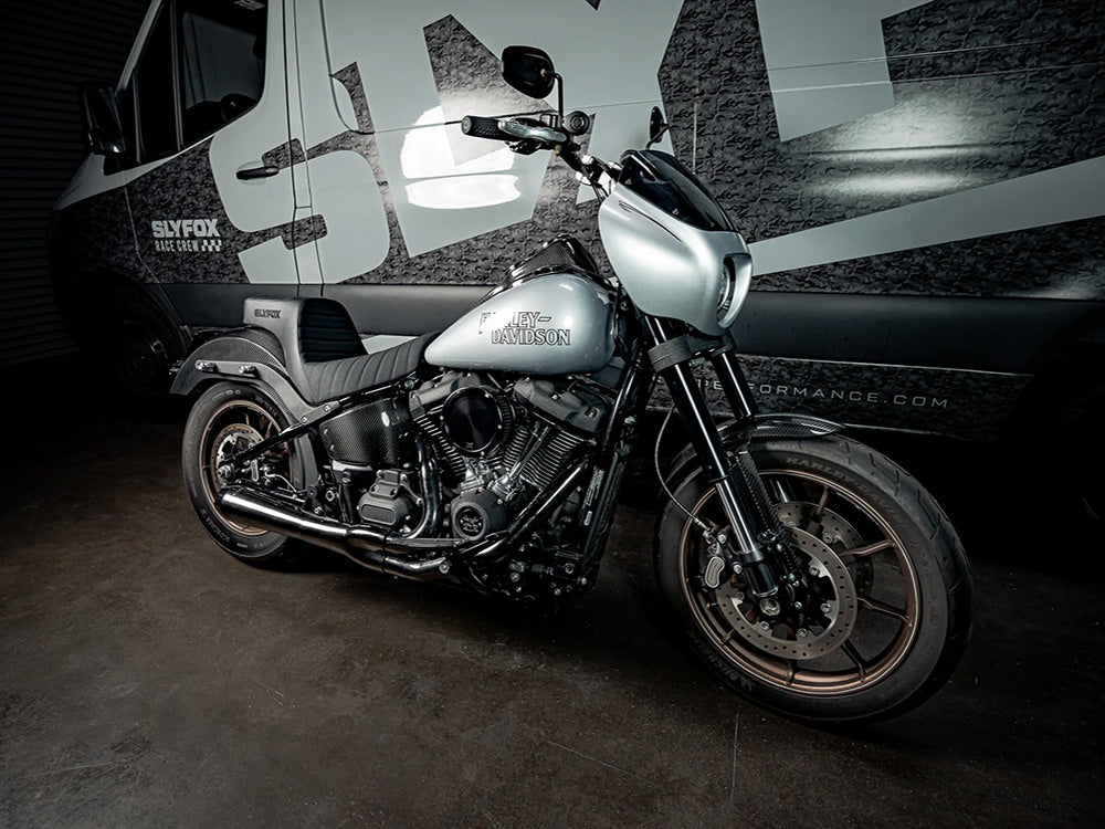 Highnoon Tuck N Roll Dual Seat. Fits Sport Glide & Low Rider 2018up, Low Rider S 2020up & Low Rider ST 2022up