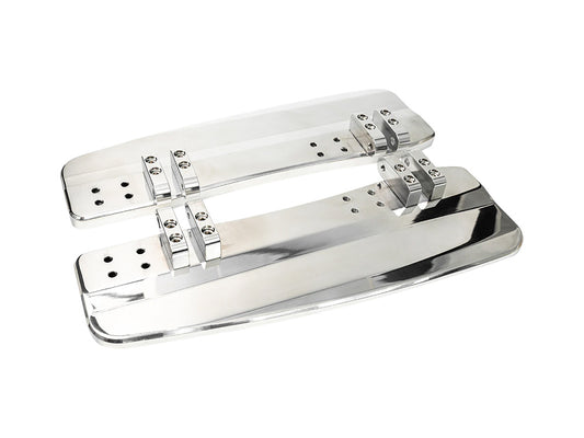 Bagger Rider Floorboards - Polished. Fits Touring 1980up, FL Softail 1986-2017 & Dyna Switchback 2012-2016