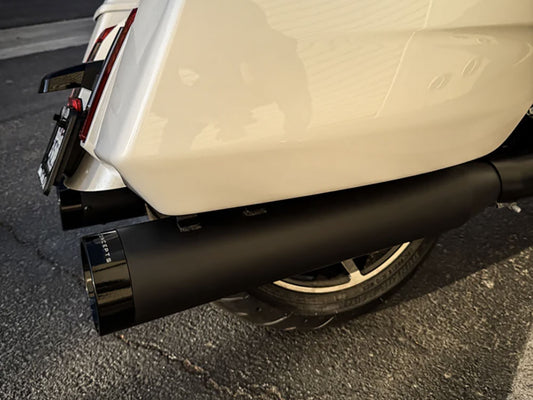 4-1/2in. Street Pro Slip-On Mufflers - Black with Black End Caps. Fits Touring 2017up.