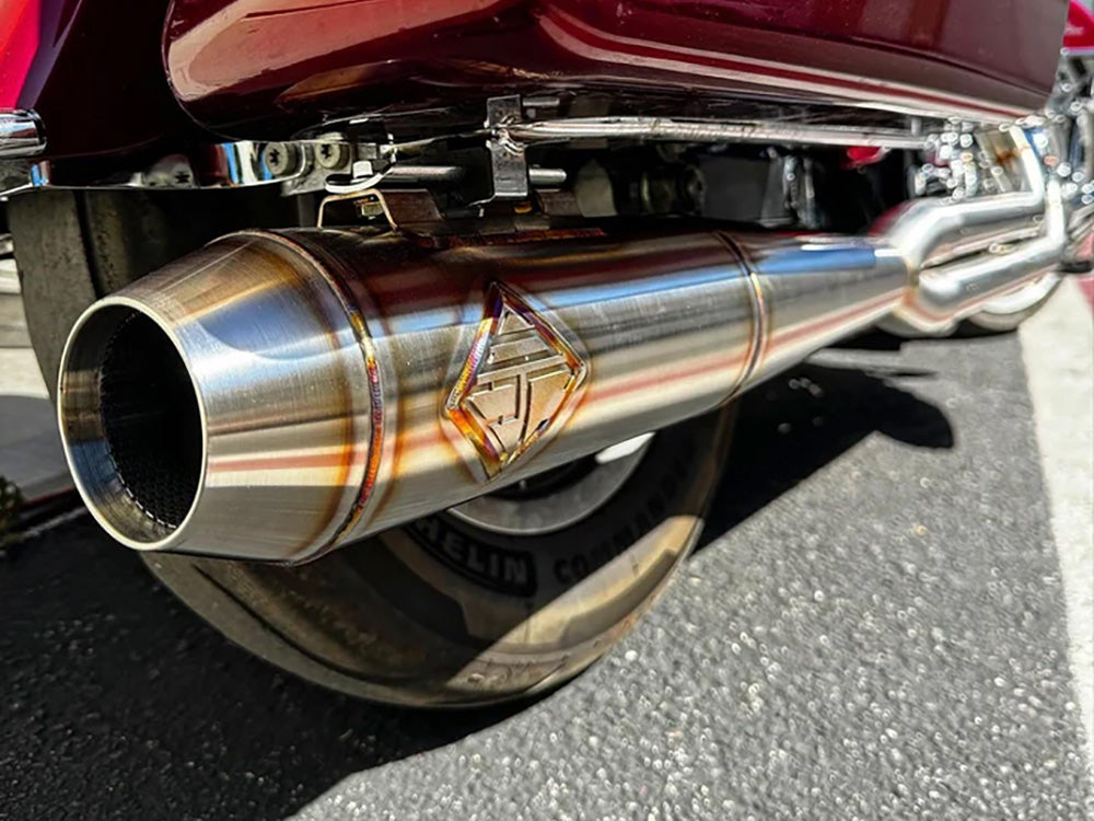 2-into-1 Full Length Exhaust - Stainless Steel. Fits Touring 1995-2016