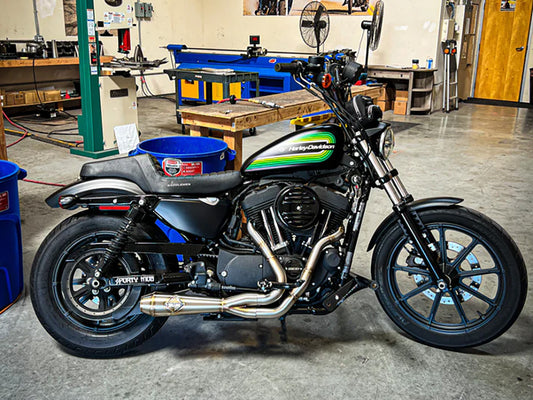 2-into-1 LaneSplitter Exhaust - Stainless Steel. Fits Sportster 2014-2021