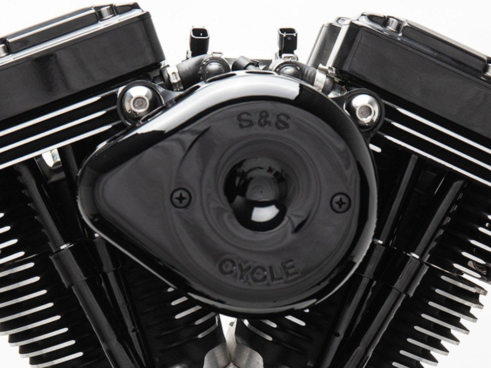 Mini Teardrop Air Cleaner Kit - Black. Fits Big Twins 1993-2017 with CV Carb or Cable Operated Delphi EFI.