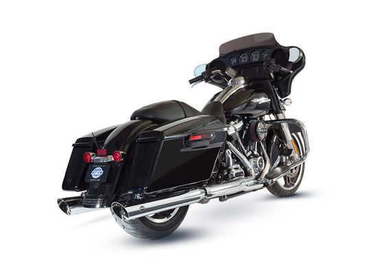 4in. Grand National Slash Cut Slip-On Mufflers - Chrome. Fits Touring 2017up.