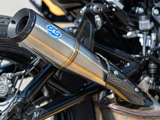 Grand National Slip-On Muffler - Stainless Steel. Fits Indian FTR1200 2019-2024