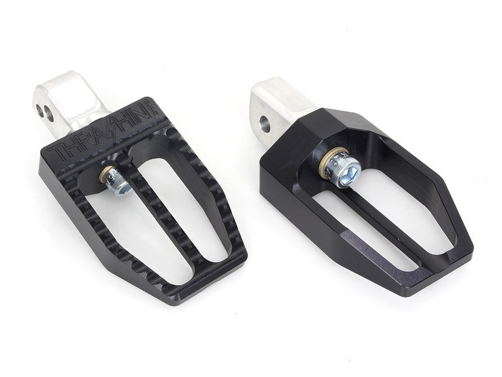 Militant Footpegs - Black. Fits Softail 2018up Rear Passenger