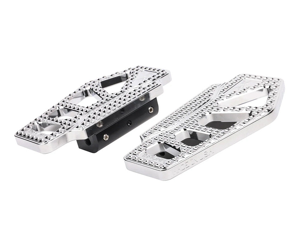 Apex Rear/Passenger Floorboards - Chrome. Fits Touring 1983up.