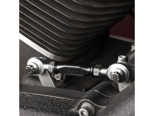 Mid Control Shift Linkage Rod - Black Anodized. Fits Dyna 1991-2017, FXR 1982-1994 & Softail 2018up with Mid Controls