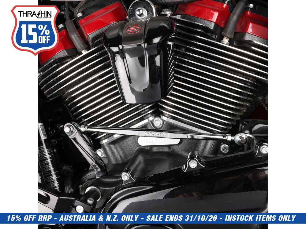 Shift Linkage Rod - Chrome. Fits Softail 1986up, Touring 1980up & Dyna Wide Glide 1993-2003