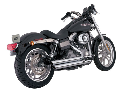 Big Shots Staggered Exhaust - Chrome. Fits Dyna 2006-2017