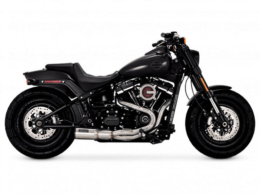 Hi-Output 2-into-1 Exhaust - Stainless Steel. Fits Softail 2018up Non-240 Tyre Models