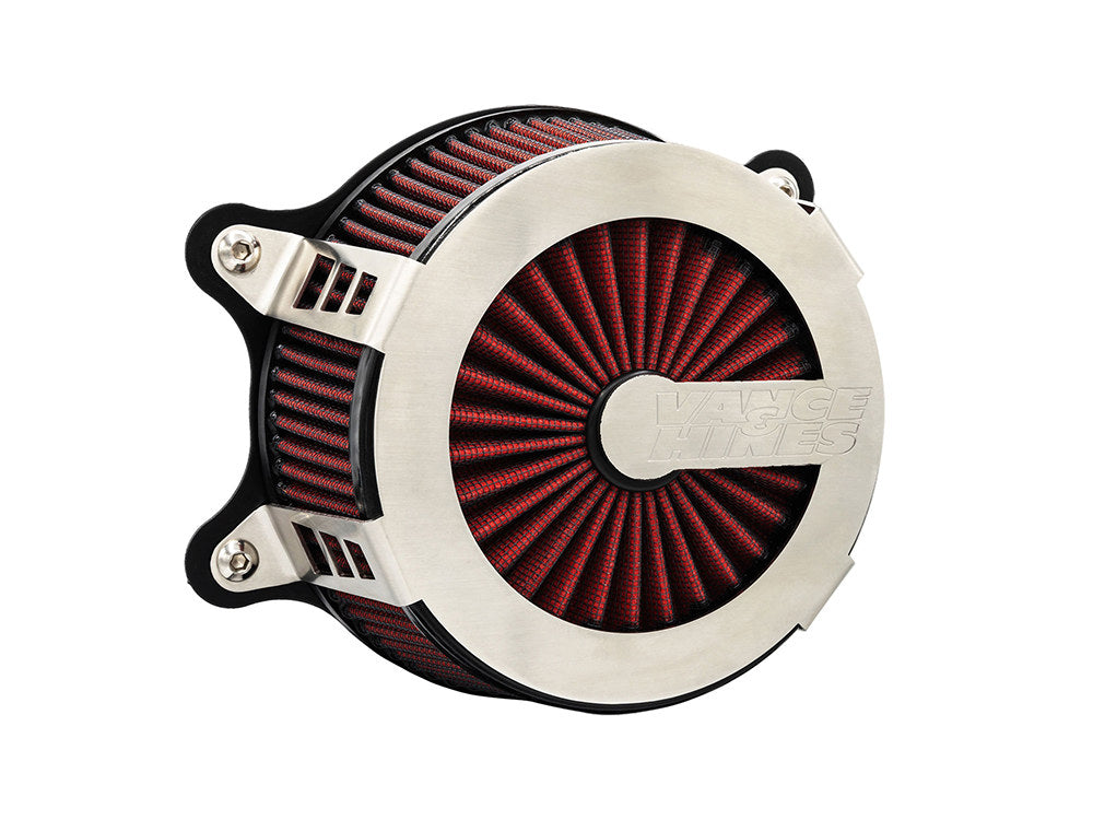 VO2 Cage Fighter Air Cleaner Kit - Brushed Stainless Steel. Fits Sportster 1988-2021