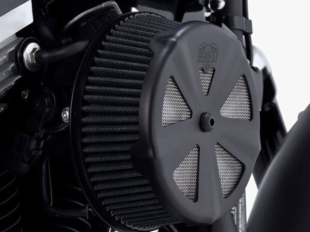 VO2 Skullcap Crown - Matte Black. Fits Vance & Hines VO2 Naked Air Intake