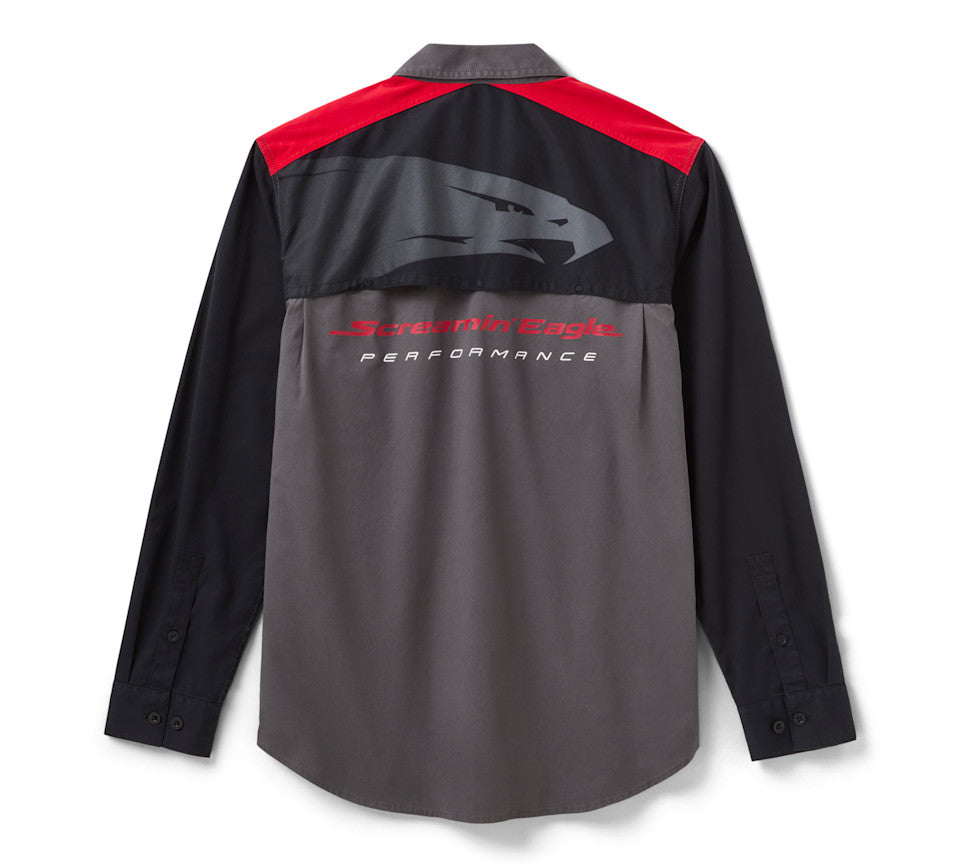 Harley-Davidson Men's Screamin' Eagle Long Sleeve Vented Mechanics Shirt