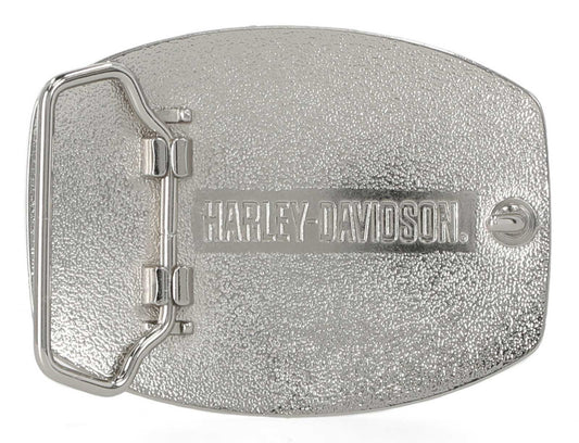Harley-Davidson Belt Buckle - Women's Embellished Bar & Shield – Brushed Nickle