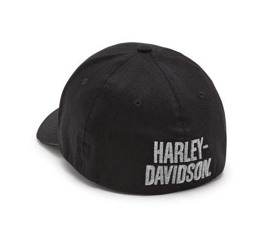 Harley-Davidson Men's Willie G Skull Softail Stretch Fit Baseball Cap