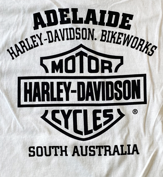 Adelaide Harley-Davidson B&S Tee - White