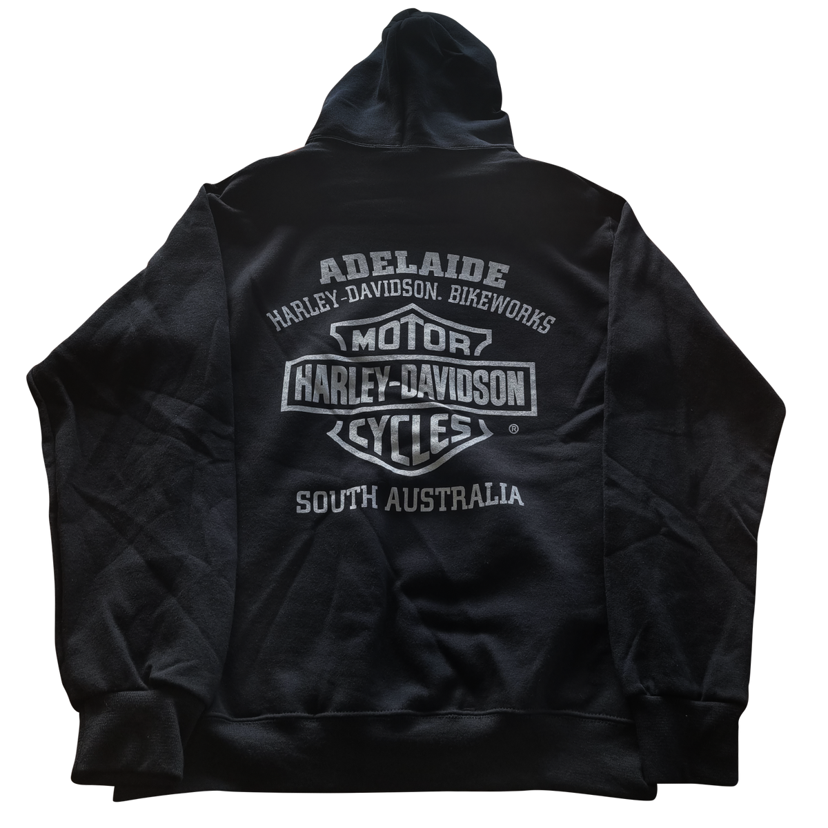 Adelaide Harley Davidson B S Hoodie White Outline Adelaide HD